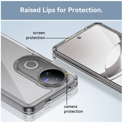 Mobizang Unicorn Acrylic Clear Back Cover For Vivo V50 / V50E 5G | Slim Shockproof [Military Grade Protection] Hybrid Bumper Case (Clear Sides)