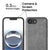 Mobizang Tux Leather Back Cover for Apple iPhone 16E | Slim Shockproof Camera Protection Bumper Case (Grey)
