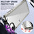 Mobizang Warrior Acrylic Clear Back Cover For Apple iPhone 16E | Slim Shockproof [Military Grade Protection] Hybrid Bumper Case (Grey Sides)
