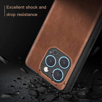Mobizang Tux Leather Back Cover for Apple iPhone 16 Pro Max | Slim Shockproof Camera Protection Bumper Case (Brown)