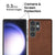 Mobizang Tux Leather Back Cover for Samsung Galaxy S25 Ultra | Slim Shockproof Camera Protection Bumper Case (Brown)