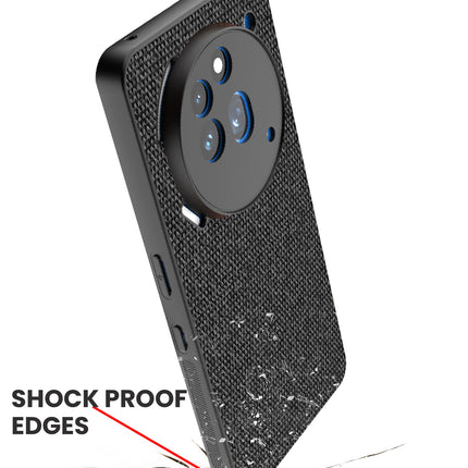 Mobizang Soft Full Fabric Protective Back Case Cover for Nothing Phone 3A Pro | Shockproof Slim Hard Anti Slip Back Case (Black)