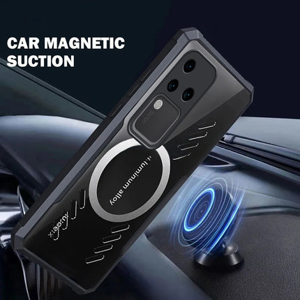 Mobizang Magnetic Heat Dissipation Gaming Back Cover for Vivo V30 Pro (5G) | Slim Shockproof Bumper Case (Black)