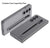 Mobizang Contrast Ulta Thin PC Case for Samsung Galaxy Z Fold 6 | Inbuilt S-Pen Holder Stand Hybrid Back Cover (Grey with Black Pen)