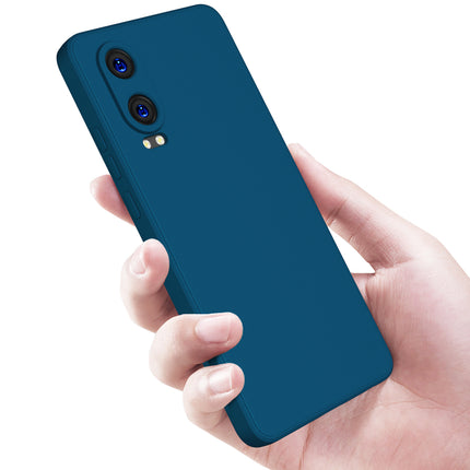 Mobizang Matte Protective Lens Flexible Back Cover for OnePlus Nord CE 4 Lite | Slim Silicone with Soft Lining Shockproof Full Body Bumper Case (Blue)