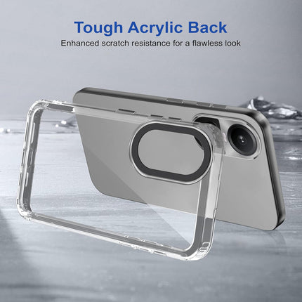 Mobizang Warrior Acrylic Clear Back Cover For Oppo Reno 10 / Reno 10 PRO | Slim Shockproof [Military Grade Protection] Hybrid Bumper Case (Transparent Sides)