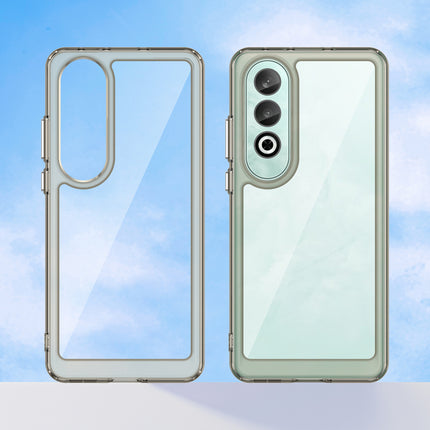 Mobizang Unicorn Acrylic Clear Back Cover For OnePlus Nord CE 4 | Slim Shockproof [Military Grade Protection] Hybrid Bumper Case (Grey Sides)