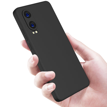 Mobizang Matte Protective Lens Flexible Back Cover for OnePlus Nord CE 4 Lite | Slim Silicone with Soft Lining Shockproof Full Body Bumper Case (Black)