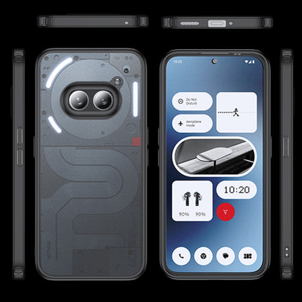 Mobizang Shield Frosted Acrylic Back Shock Proof Case Cover for Nothing Phone 2A (Black)