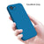 Mobizang Matte Protective Lens Flexible Back Cover for Apple iPhone 16E | Slim Silicone with Soft Lining Shockproof Full Body Bumper Case (Blue)