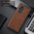 Mobizang Tux Leather Back Cover for Honor 200 (5G) | Slim Shockproof Camera Protection Bumper Case (Brown)