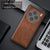 Kapa Tux Leather Back Cover for Vivo X100 (5G) | Slim Shockproof Camera Protection Bumper Case (Brown)