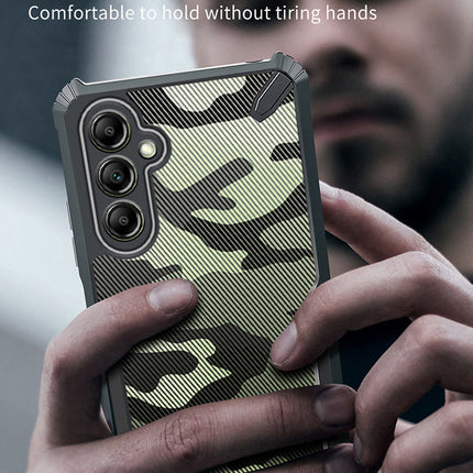 Mobizang Bull Camouflage Back Cover for Samsung Galaxy A35 (5G) | [Military Grade Protection] Shock Proof Slim Hybrid Bumper Case (Black)
