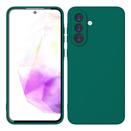 Mobizang Matte Protective Lens Flexible Back Cover for Samsung Galaxy A56 | Slim Silicone with Soft Lining Shockproof Full Body Bumper Case (Green)