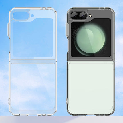 Mobizang Unicorn Acrylic Clear Back Cover For Samsung Galaxy Z Flip 6 | Slim Shockproof [Military Grade Protection] Hybrid Bumper Case (Clear Sides)