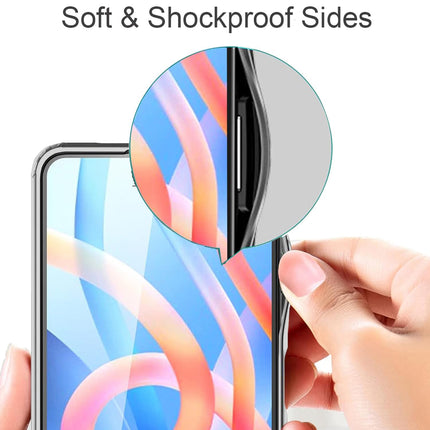 Mobizang Hawkeye Clear Back Cover for OnePlus 11R | Camera Lens Protector Shockproof Slim Clear Case Cover (Grey Sides)