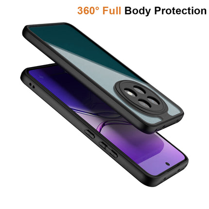 Mobizang Hawkeye Clear Back Cover for Oppo F29 PRO | Camera Lens Protector Shockproof Slim Clear Case Cover (Black Sides)