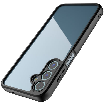 Mobizang Hawkeye Clear Back Cover for Samsung Galaxy M35 (5G) | Camera Lens Protector Shockproof Slim Clear Case Cover (Black)