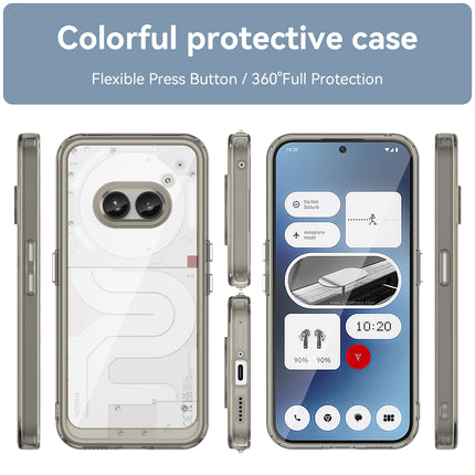 Mobizang Unicorn Acrylic Clear Back Cover For Nothing Phone 2A / 2A Plus | Slim Shockproof [Military Grade Protection] Hybrid Bumper Case (Grey Sides)