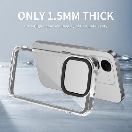 Mobizang Warrior Acrylic Clear Back Cover For IQOO Z9X | Slim Shockproof [Military Grade Protection] Hybrid Bumper Case (Clear Sides)