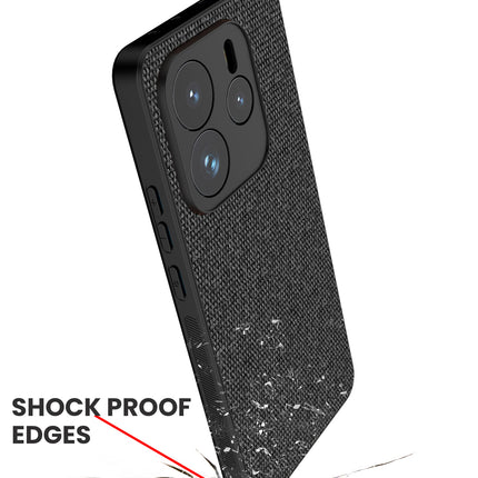 Mobizang Soft Full Fabric Protective Back Case Cover for Redmi Note 14 (5G) | Shockproof Slim Hard Anti Slip Back Case (Black)