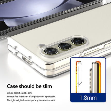 Mobizang Shockproof Protective Band Back Cover for Z Fold 6 | Wrist Strap Case Full Body Case (Clear)