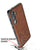 Mobizang Tux Leather Back Cover for Samsung Galaxy S25 Plus | Slim Shockproof Camera Protection Bumper Case (Brown)