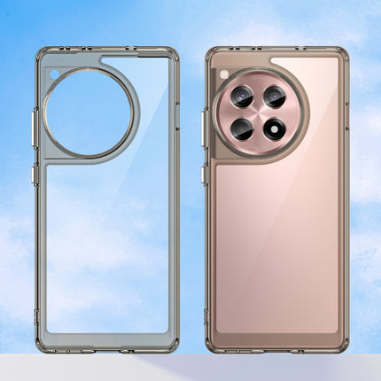 Mobizang Unicorn Acrylic Clear Back Cover For OnePlus 12R | Slim Shockproof [Military Grade Protection] Hybrid Bumper Case (Grey Sides)