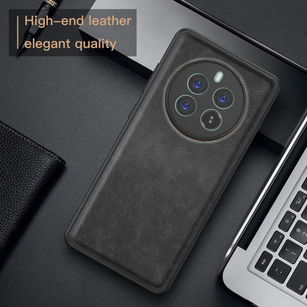 Kapa Tux Leather Back Cover for Realme 12 PRO / 12 PRO PLUS | Slim Shockproof Camera Protection Bumper Case (Black)
