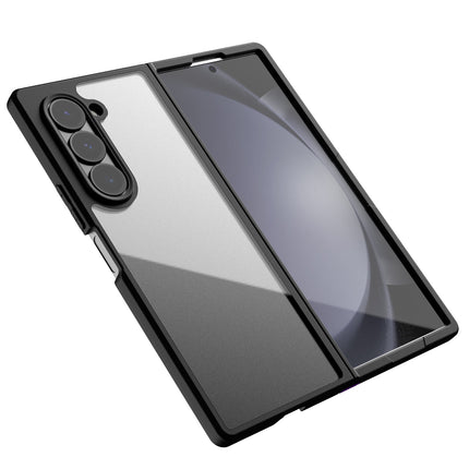 Mobizang Hawkeye Clear Back Cover for Samsung Galaxy Z Fold 6 | Camera Lens Protector Shockproof Slim Clear Case Cover (Black)