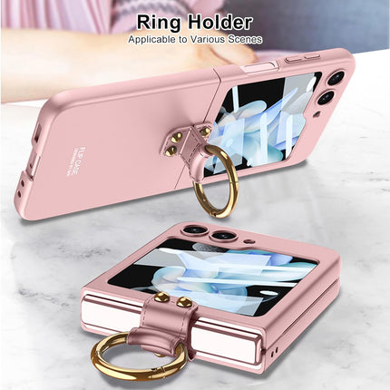 Mobizang Ultra Thin PC Ring Back Case for Samsung Galaxy Flip6 / Z Flip 6 | Shockproof Slim Hard Protective Cover (Pink)