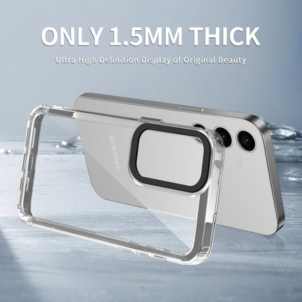 Mobizang Warrior Acrylic Clear Back Cover For Samsung Galaxy S25 Plus | Slim Shockproof [Military Grade Protection] Hybrid Bumper Case (Clear Sides)