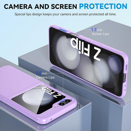Mobizang Ultra Thin Back Case for Samsung Galaxy Flip6 / Z Flip 6 | Full Body Protection Hard Back Cover (Purple)