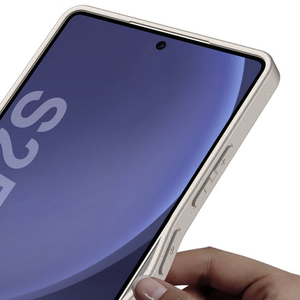 Mobizang Ultra Thin Leather & Magsafe Back Case for Samsung Galaxy S25 Ultra | with Wireless Charging Support Ring Full Body Protection Back Cover (Titanium)