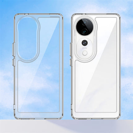 Mobizang Unicorn Acrylic Clear Back Cover For Vivo V40 / Vivo V40 Pro (5G) | Slim Shockproof [Military Grade Protection] Hybrid Bumper Case (Clear Sides)