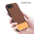 Mobizang Soft Fabric & Leather Hybrid Protective Back Cover for Apple iPhone 16E | Shockproof Slim Hard Anti Slip Back Case (Brown)