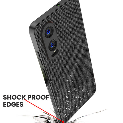 Mobizang Soft Full Fabric Protective Back Case Cover for OnePlus Nord CE 4 Lite | Shockproof Slim Hard Anti Slip Back Case (Black)