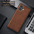 Mobizang Tux Leather Back Cover for Apple iPhone 16 Plus | Slim Shockproof Camera Protection Bumper Case (Brown)