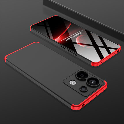 Kapa Double Dip Full 360 Protection Back Case Cover for Redmi Note 13 Pro (5G) (Red , Black)