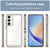 Mobizang Unicorn Acrylic Clear Back Cover For Samsung Galaxy A55 (5G) | Slim Shockproof [Military Grade Protection] Hybrid Bumper Case (Grey Sides)