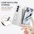 Mobizang Magnetic Hinge Case for Samsung Galaxy Z Fold 6 | Inbuilt S-Pen Holder Stand Hybrid Back Cover (Silver)