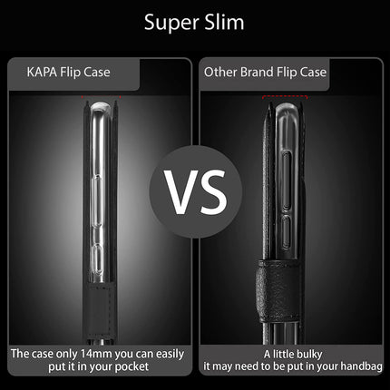 Mobizang Noble Slim Magnetic Leather Flip Case Cover for Samsung Galaxy A56 | Card Holder Stand Flip Wallet Case (Black)