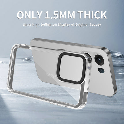 Mobizang Warrior Acrylic Clear Back Cover For Oppo Reno 13 5G | Slim Shockproof [Military Grade Protection] Hybrid Bumper Case (Clear Sides)