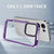 Mobizang Warrior Acrylic Clear Back Cover For Oppo Reno 13 Pro 5G | Slim Shockproof [Military Grade Protection] Hybrid Bumper Case (Purple Sides)
