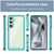 Mobizang Unicorn Acrylic Clear Back Cover For Samsung Galaxy S24 FE | Slim Shockproof [Military Grade Protection] Hybrid Bumper Case (Blue Sides)