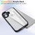 Mobizang Hawkeye Clear Back Cover for Apple iPhone 16 Plus | Camera Lens Protector Shockproof Slim Clear Case Cover (Black Sides)