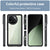 Mobizang Unicorn Acrylic Clear Back Cover For Xiaomi 14 Civi | Slim Shockproof [Military Grade Protection] Hybrid Bumper Case (Black Sides)