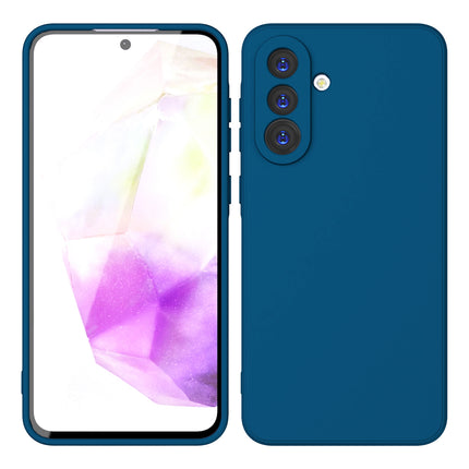 Mobizang Matte Protective Lens Flexible Back Cover for Samsung Galaxy A36 | Slim Silicone with Soft Lining Shockproof Full Body Bumper Case (Blue)