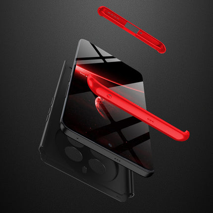 Kapa Double Dip Full 360 Protection Back Case Cover for Realme 12 Pro / 12 Pro Plus (Red , Black)
