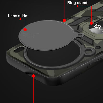 Mobizang Tank Back Cover for Redmi Note 14 Pro Plus | Inbuilt Ring + Slider Shockproof Lens Protection Bumper Back Case (Black)